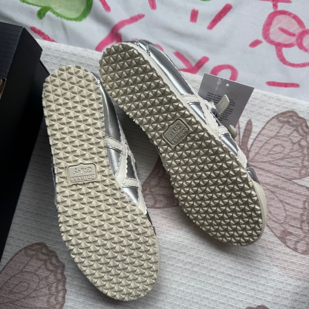 Onitsuka Tiger MEXICO 66 Silver Ballet Flats - Picture 6 of 7